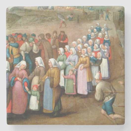 伝統的な結婚式の行列 (ヴィンテージアート) ストーンコースター (正面)