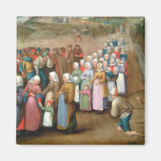 伝統的な結婚式の行列（ヴィンテージアート） マグネット (正面)