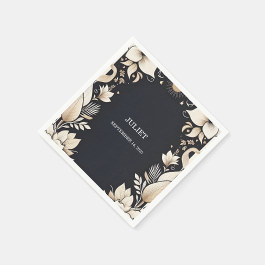 伝統的な結婚誓約更新式のブライズシャワーパーティー スタンダードカクテルナプキン (角)