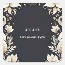 伝統的な結婚誓約更新式 ブライズシャワー スクエアシール