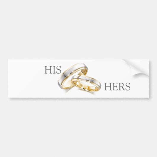 伝統的な結婚 バンパーステッカー (正面)