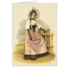 伝統的な衣裳、ベルンの美しいスイスの女性