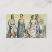 伝統的な衣裳、メキシコのMichoacanのインディアン( 名刺 (裏面)