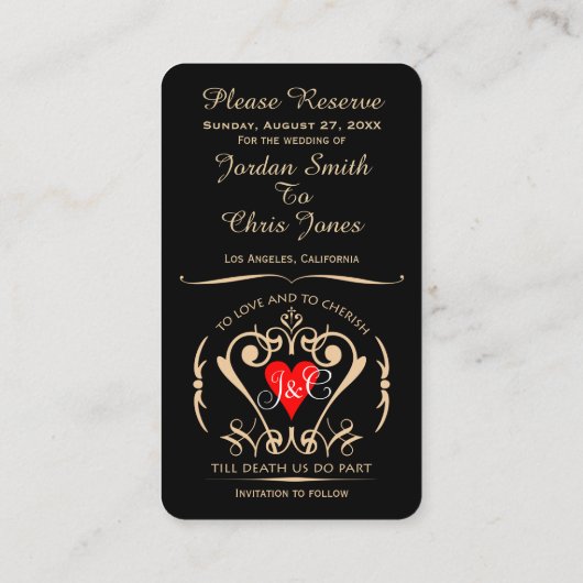 伝統的な誓いの封筒カード エンクロージャーカード (裏面)