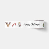 伝統的な赤と緑のクリスマスの祝祭 サテンリボン (正面)