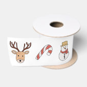 伝統的な赤と緑のクリスマスの祝祭 サテンリボン (リール)
