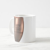 伝統的な銅の7回目の記念日 コーヒーマグカップ (正面左)