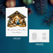 伝統的な降誕祭の牧師への会衆からの贈り物 カード