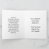 伝統的な降誕祭の牧師への会衆からの贈り物 カード (内部)