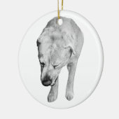 伝統的な陰影、ラブラドール記念品 セラミックオーナメント (左)