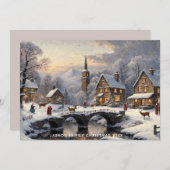 伝統的な雪の降る冬のワンダーランド - あなただけの特別な世界 シーズンカード (正面/裏面)