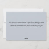 伝統的な雪の降る冬の休日クリスマス シーズンカード (裏面)