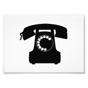 伝統的な電話アイコン フォトプリント