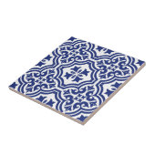 伝統的な青と白のスペインのAzulejo タイル (側面)