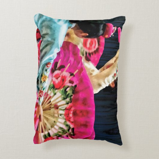 伝統的な韓国ファンダンス アクセントクッション (裏面(縦))