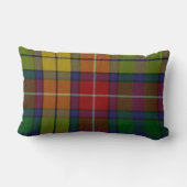 伝統的なBuchananのタータンチェック格子縞の枕 クッション (裏面)