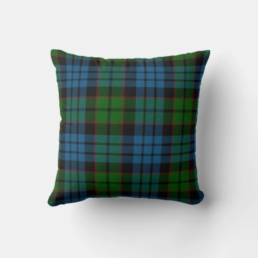 伝統的なFletcherのタータンチェック格子縞の枕 クッション (裏面)