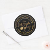 伝統的に作られた木製シロップのメープルリーフCla ラウンドシール (封筒)