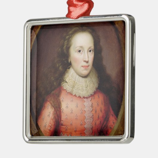 伝統的にtとして識別される女性のポートレート、 メタルオーナメント (左)