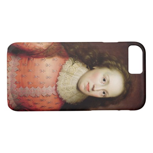 伝統的にtとして識別される女性のポートレート、 Case-Mate iPhoneケース (裏面(横))