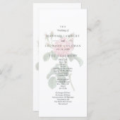 伝統的ばら色の結婚式を選抜して下さい プログラム (正面/裏面)