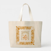 伝統的ろうけつ染め ラージトートバッグ (裏面)