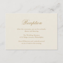 伝統的アイボリーエレガフォーマルントウェディング エンクロージャーカード