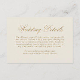 伝統的アイボリーエレガフォーマルントウェディング エンクロージャーカード