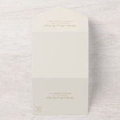 伝統的アイボリーエレガフォーマルントウェディング オールインワン招待状 (外側)