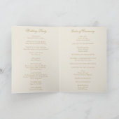伝統的アイボリーエレガフォーマルントウェディング プログラム (内部)