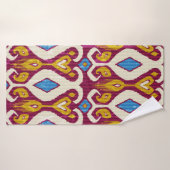 伝統的イカット布シームレスパターン バスタオル (バスタオル)