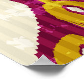 伝統的イカット布シームレスパターン ポスター (角)