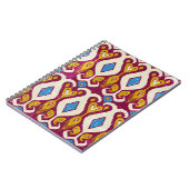 伝統的イカット織物シームレス模様 ノートブック (左側)