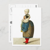 伝統的イタリアンの衣装 ポストカード (正面/裏面)