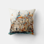 伝統的イタリアンモダン抽象芸術・アーキテクチャ クッション (正面)