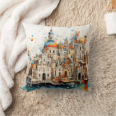 伝統的イタリアンモダン抽象芸術・アーキテクチャ クッション (ブランケット)