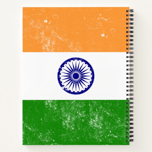 伝統的インディアンフラッグファミリーレシピクックブック ノートブック (裏面)