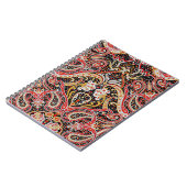 伝統的インディアンペイズリーパターン ノートブック (左側)