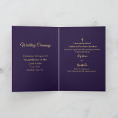 伝統的インディアン王室のブルー結婚ゴールデン カード (内部)