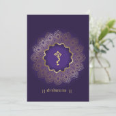 伝統的インディアン王室のブルー結婚ゴールデン シーズンカード (スタンド正面)