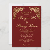 伝統的インディアン結婚式招待状 招待状 (正面)
