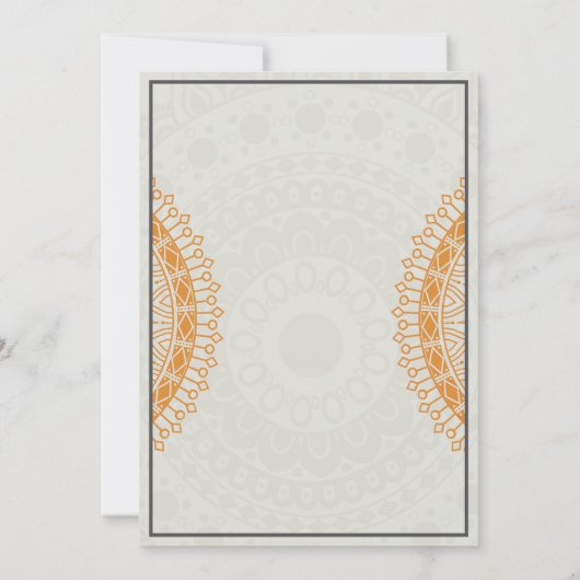 伝統的インディアン結婚式招待状 招待状 (裏面)