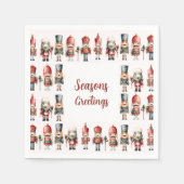 伝統的エレガントクリスマス スタンダードカクテルナプキン (正面)