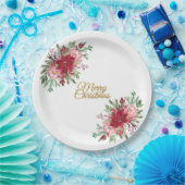 伝統的エレガントクリスマス ペーパープレート (パーティー)