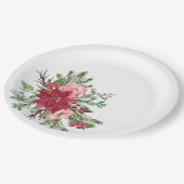 伝統的エレガントクリスマス ペーパープレート (アングル)