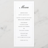 伝統的エレガントシンプル結婚メニュー プログラム (正面)
