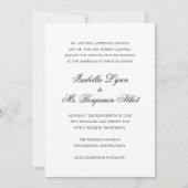 伝統的エレガントフォーマルクラシック結婚s 招待状 (正面)