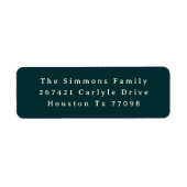 伝統的エレガント差出人住所 ラベル (正面)