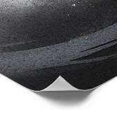 伝統的エレガント日本の飛んでいるツバメ ポスター (角)