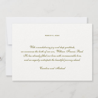 伝統的エレガント男女兼用誕生 案内状